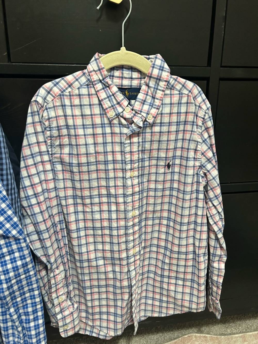 Ralph Lauren Pink & Blue Plaid Button-Down Shirt